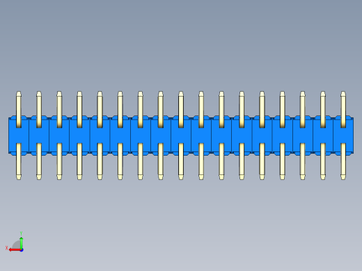 彩色公排针 100mil 2.54mm 系列-DS1022_blue_34p_100mil_TypeSMT_rev1.0后视缩略图
