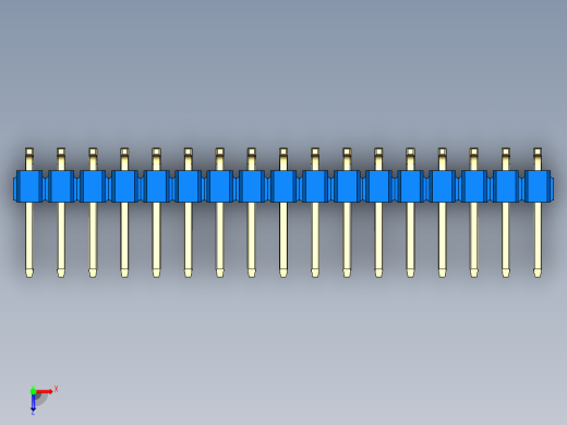 彩色公排针 100mil 2.54mm 系列-DS1022_blue_34p_100mil_TypeSMT_rev1.0俯视缩略图