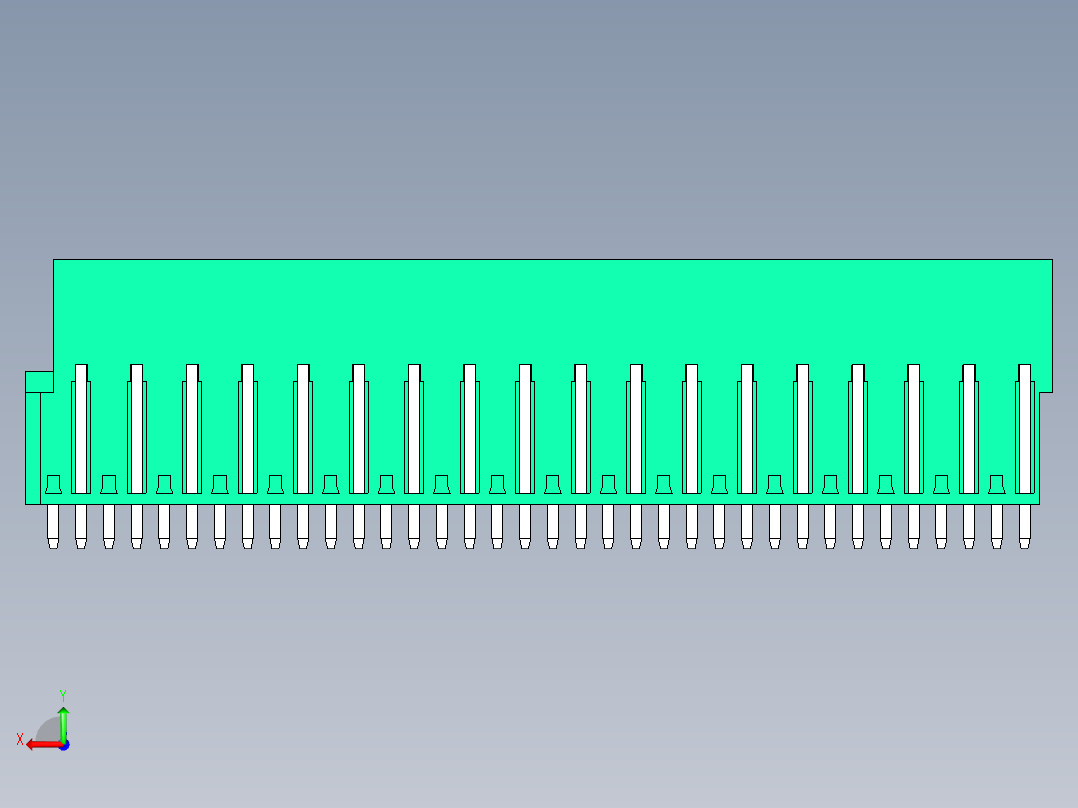 DEGSON 2EDG 系列 5.0mm 可插拔接线端子组-2EDGVT-5.0-36P-14-00AH后视图