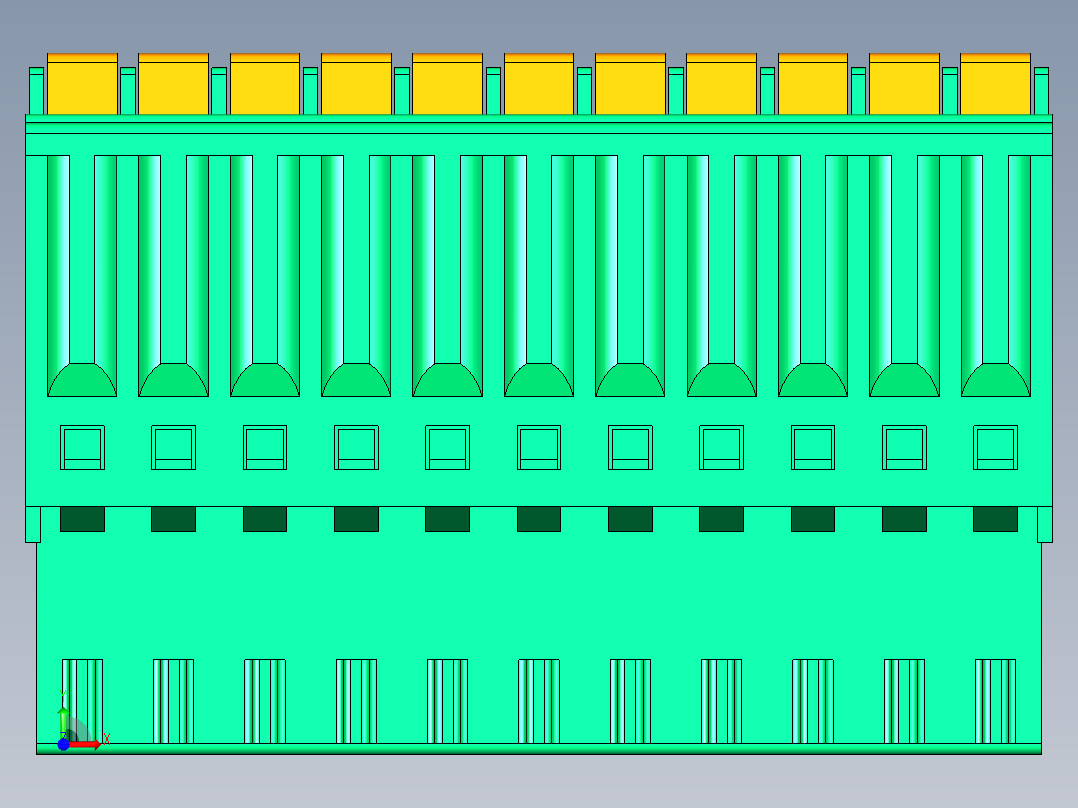 DEGSON 15EDG 系列 2.5mm 接线端子包-15EDGKD-2.5-11P-14-00AH前视图