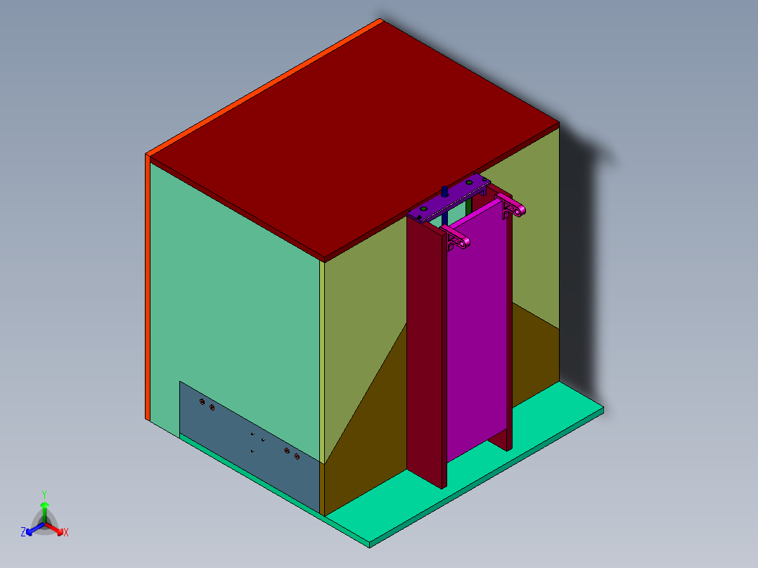 基本型多材料3D打印机主视图
