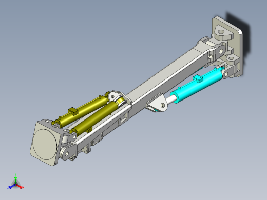 凿岩台车双三角工作臂三维SW模型