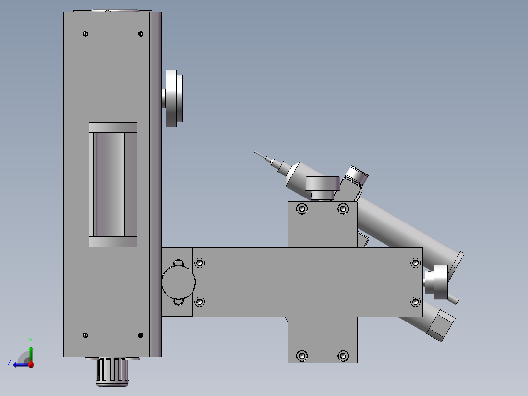 4轴点胶机右视图