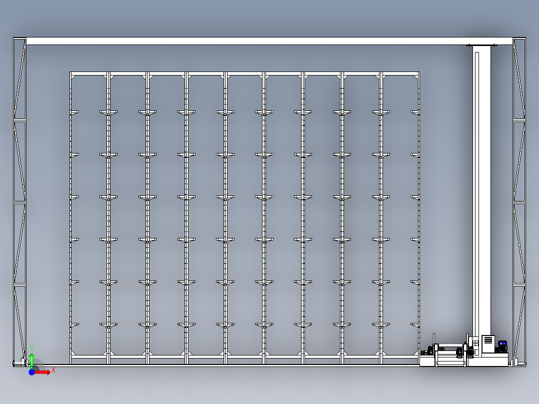 自动仓储系统前视图