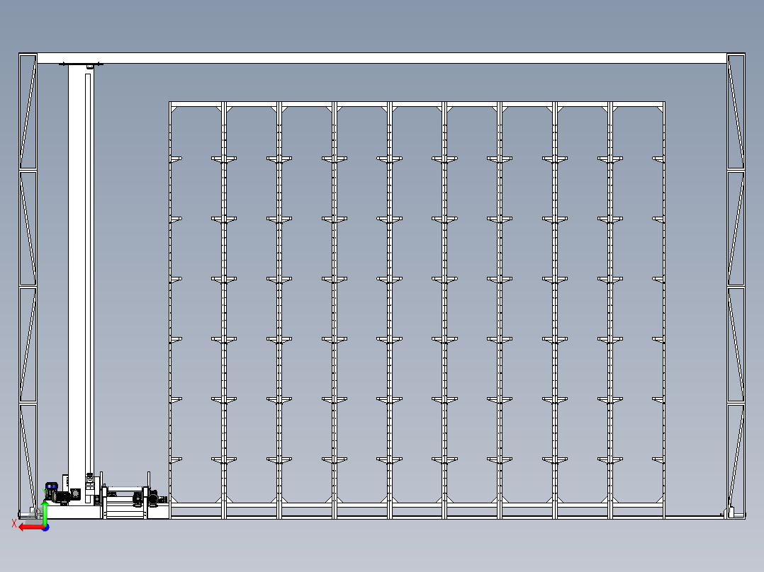 自动仓储系统后视图