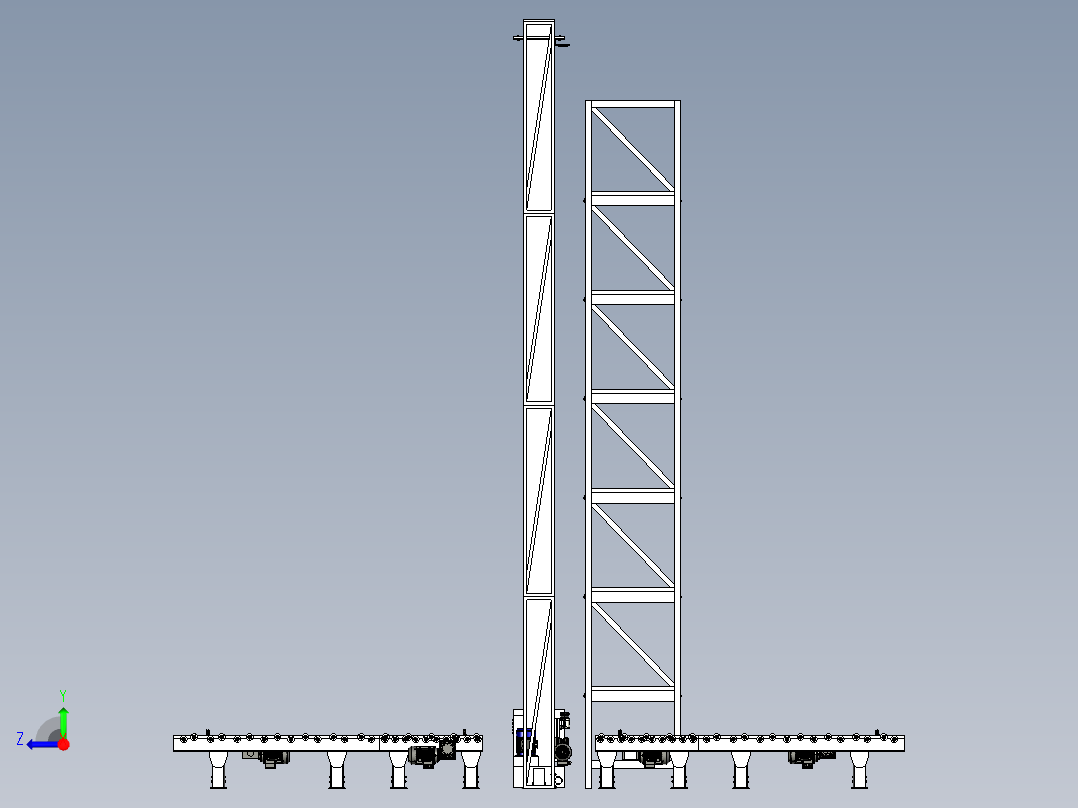 自动仓储系统右视图