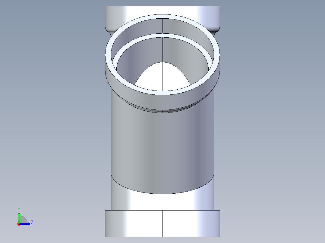 船舶管路系统S5_SeaDrainPLUS_45Wye-SxSxS_37E163004_4in Sea Drain Plus - 45 Wye - SxSxS左视图