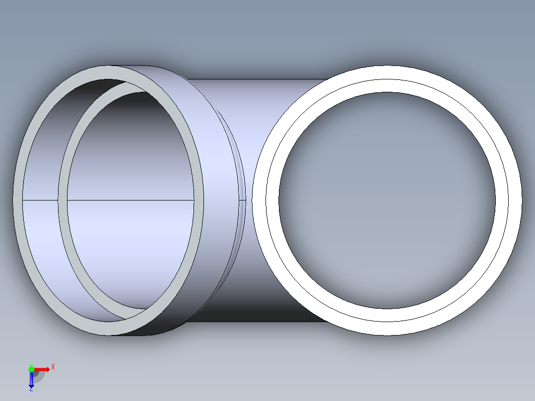 船舶管路系统S5_SeaDrainPLUS_45Wye-SxSxS_37E163004_4in Sea Drain Plus - 45 Wye - SxSxS俯视图