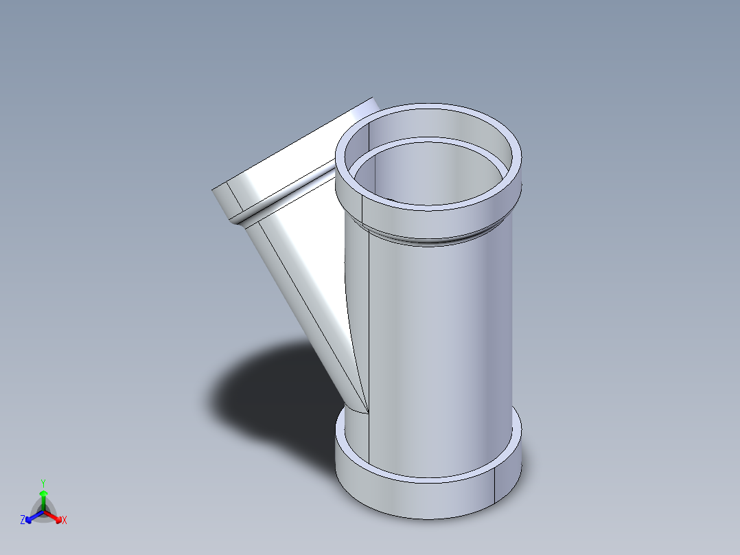 船舶管路系统S5_SeaDrainPLUS_45Wye-SxSxS_37E163004_4in Sea Drain Plus - 45 Wye - SxSxS正等轴测图