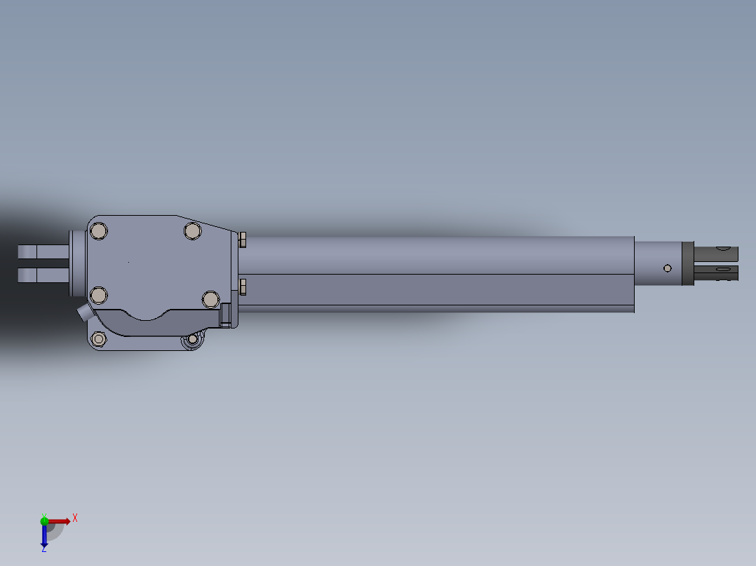 电动推杆模型俯视图