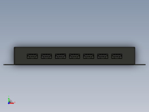 金属端口usb2.0集线器前视缩略图