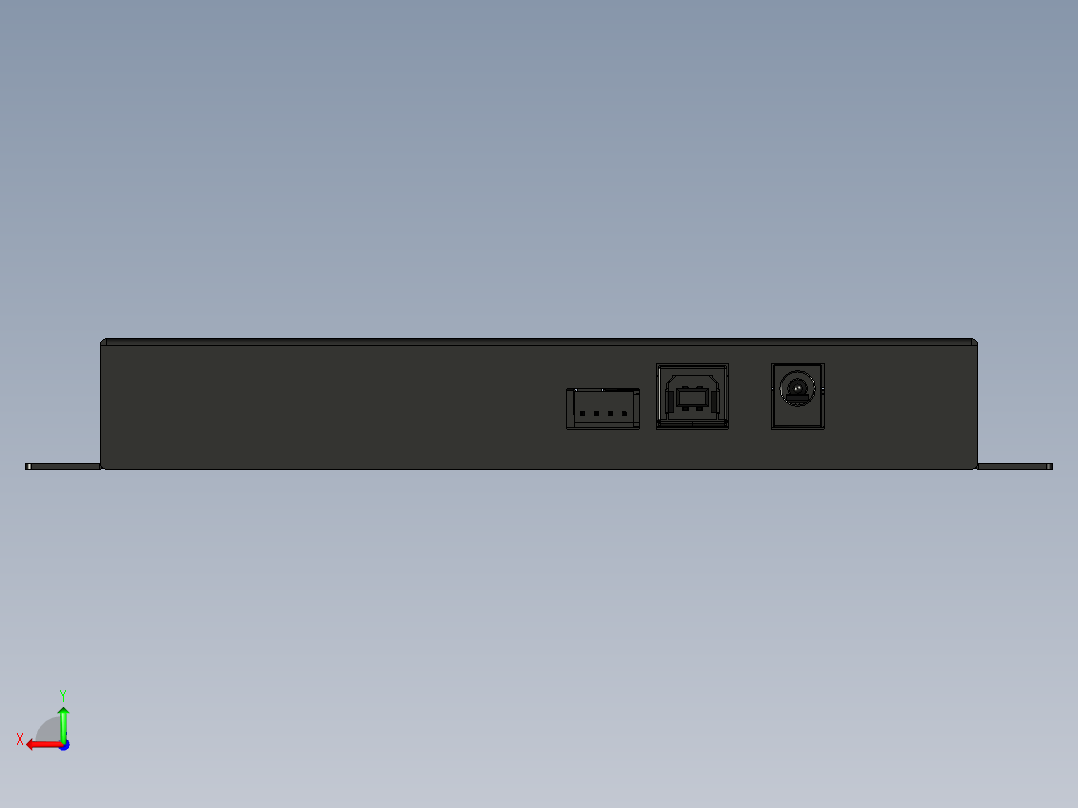 金属端口usb2.0集线器后视图
