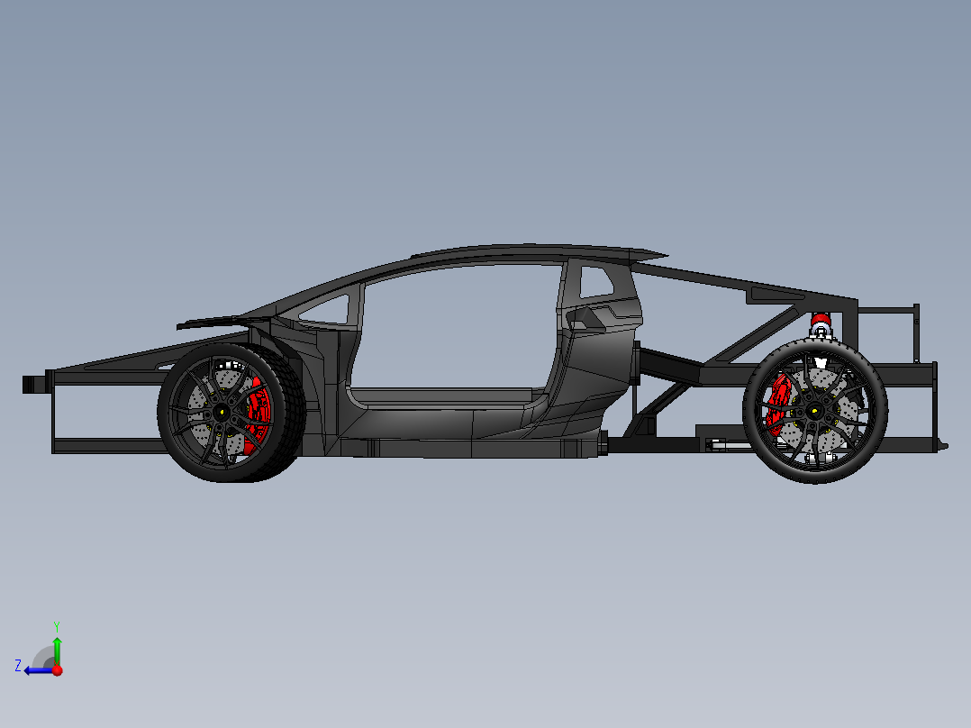 兰博基尼阿文塔多滚动底盘-sw右视图