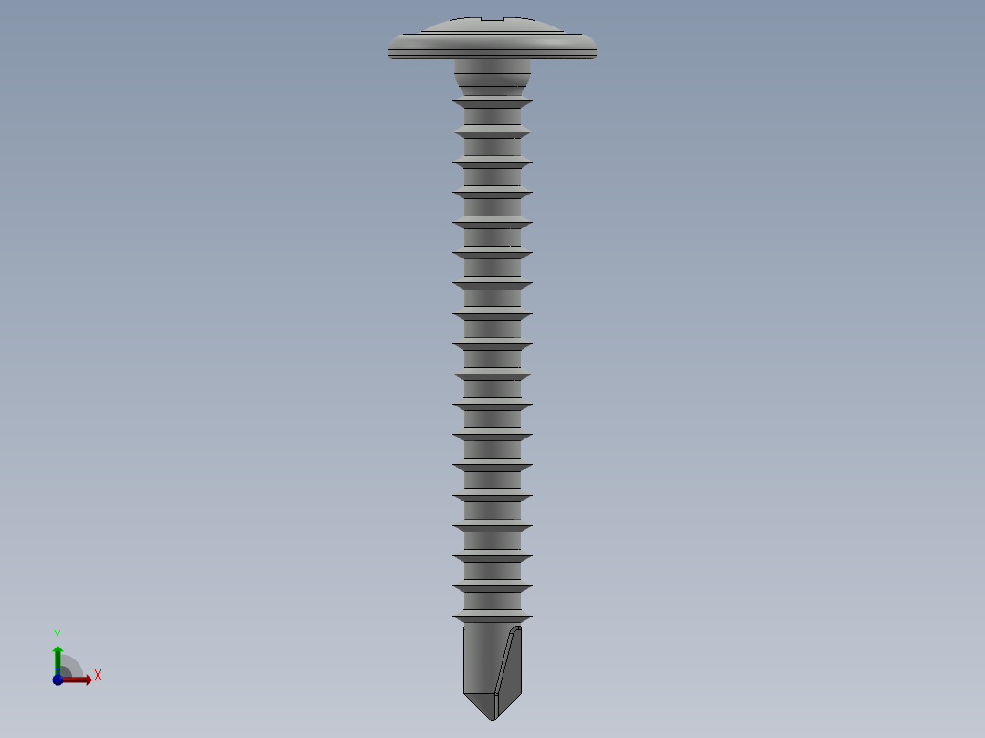 紧固件-Drill-Tip Saucer Screw-01前视图