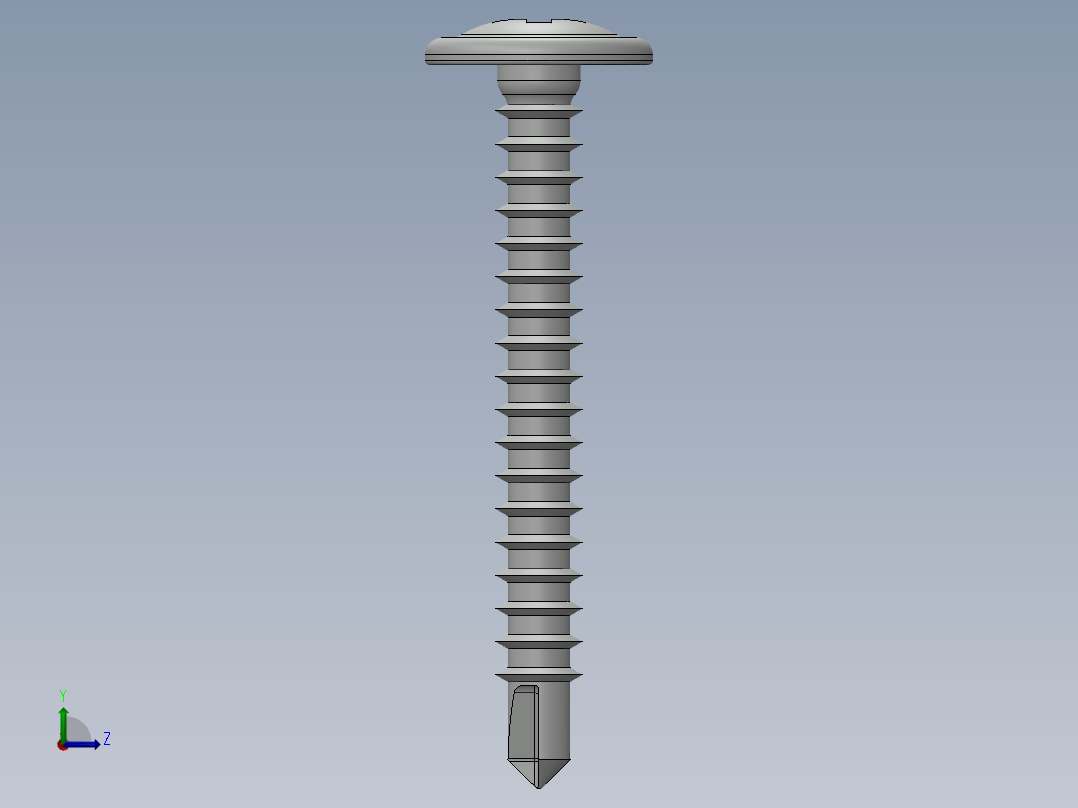 紧固件-Drill-Tip Saucer Screw-01左视图