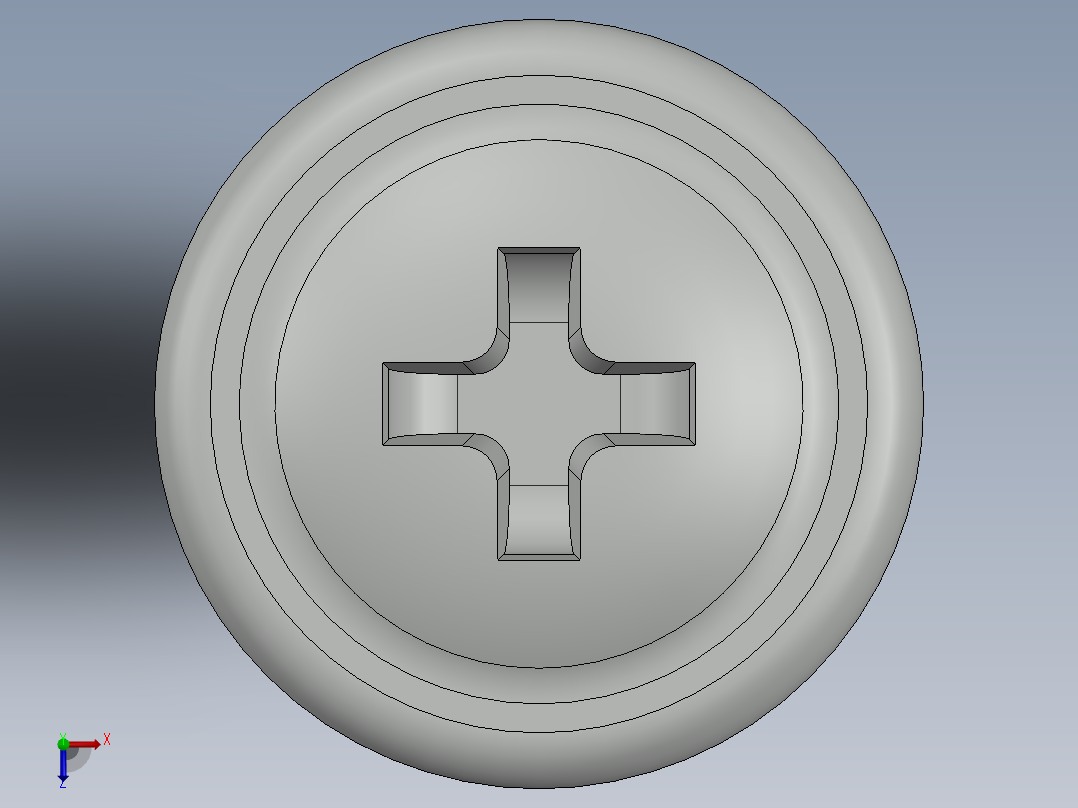 紧固件-Drill-Tip Saucer Screw-01俯视图