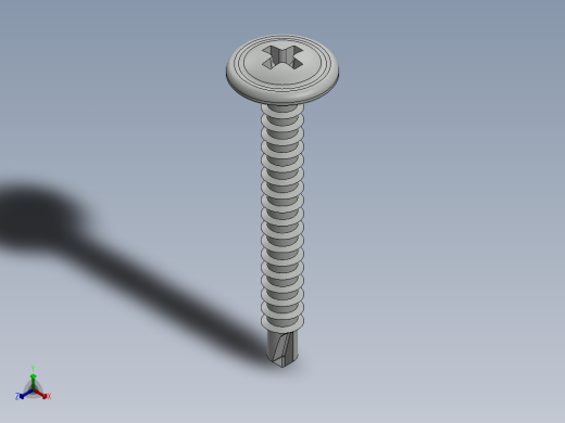 紧固件-Drill-Tip Saucer Screw-01正等轴测缩略图