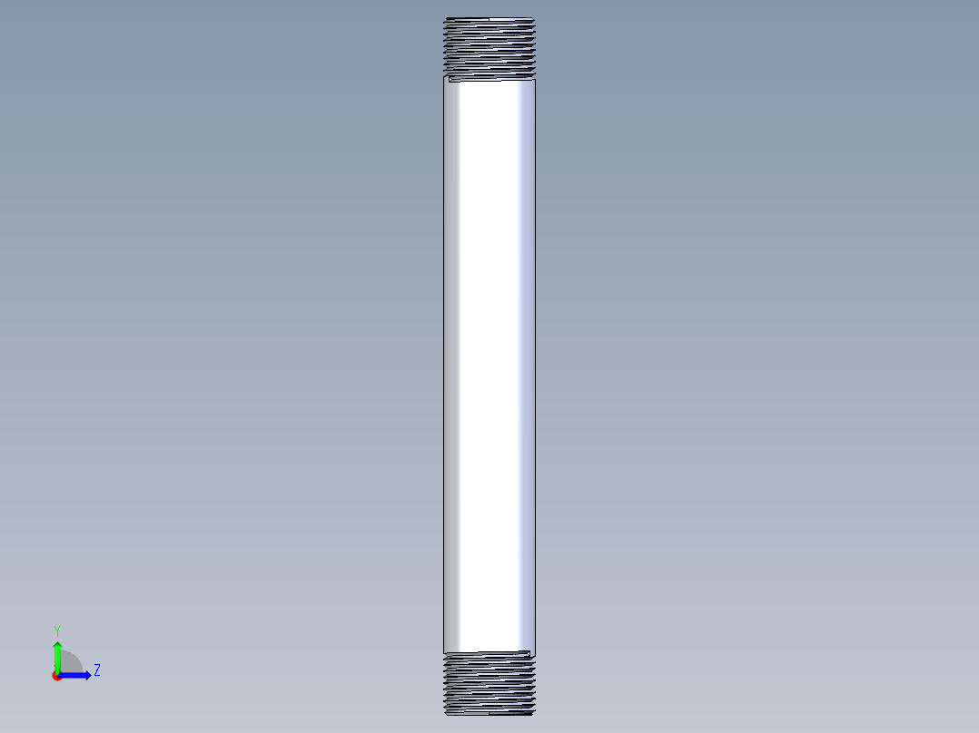 聚氯乙烯配件33-Sch80_Nipple_MPTxMPT_861-140_1in x 10in左视图