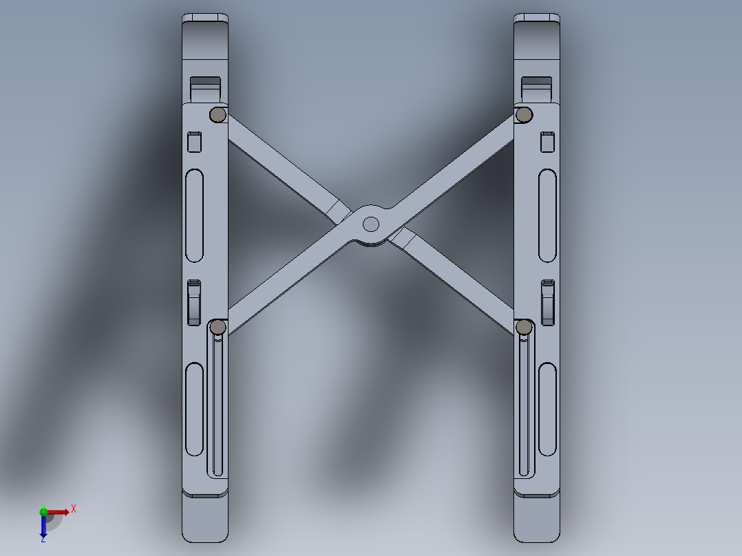 笔记本电脑支架俯视图