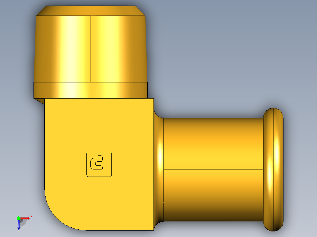 倒齿式工业管接头Beaded Hose Barb 90Deg Elbow Tube to Male Pipe 269HB-10-6俯视图