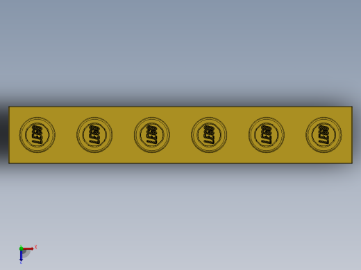 乐高机械组积木（横梁）-389424 Yellow Technic Brick 1 x 6 with Holes俯视缩略图