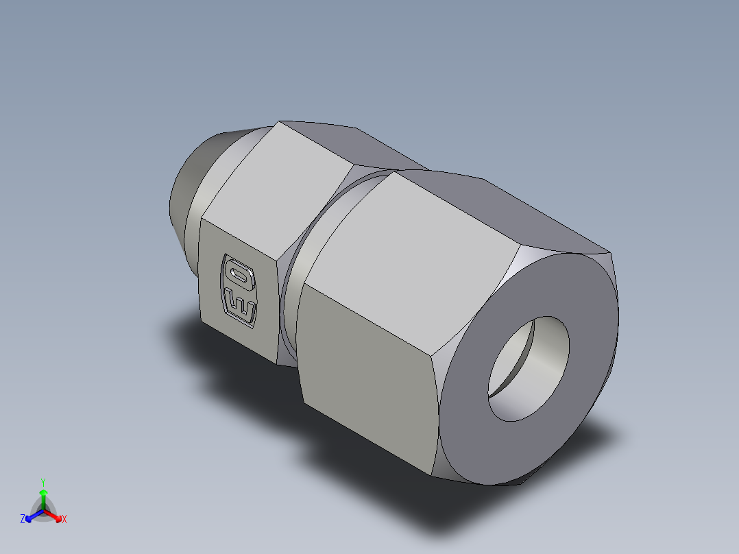 卡套式工业通用硬管接头EO_Weld_connector_AS10S主视图