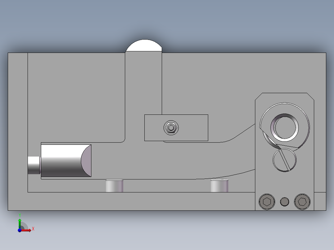 C1318自动车床手柄加工工艺及镗Φ16H7孔夹具设计【含三维SolidWorks】含钻套前视图
