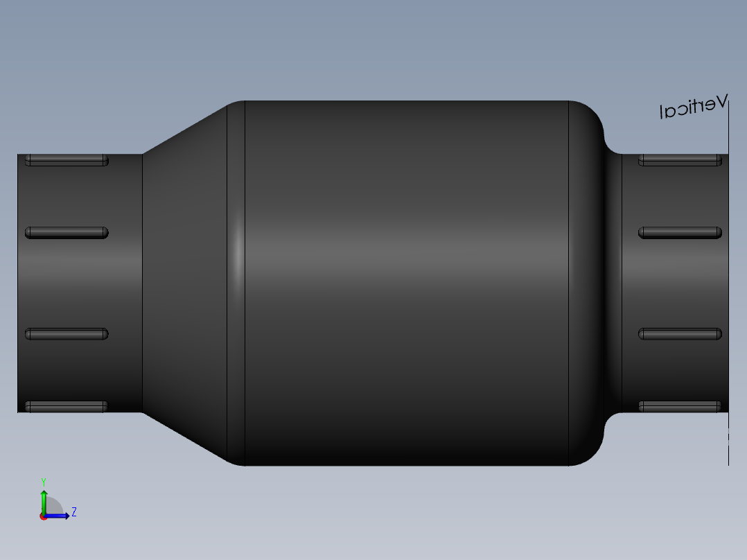 PVC管件-1.5in Check Valve左视图