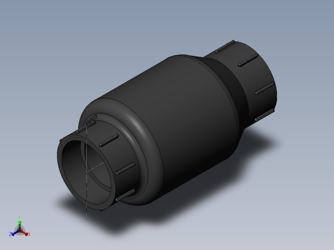 PVC管件-1.5in Check Valve正等轴测图