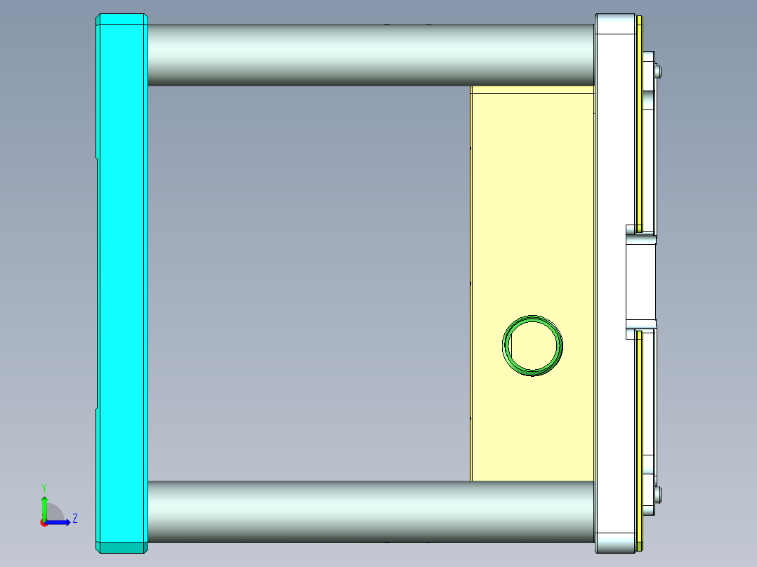 ZAZ00-A-笔记本CNC工装夹具三维模型CNC5-1023左视图