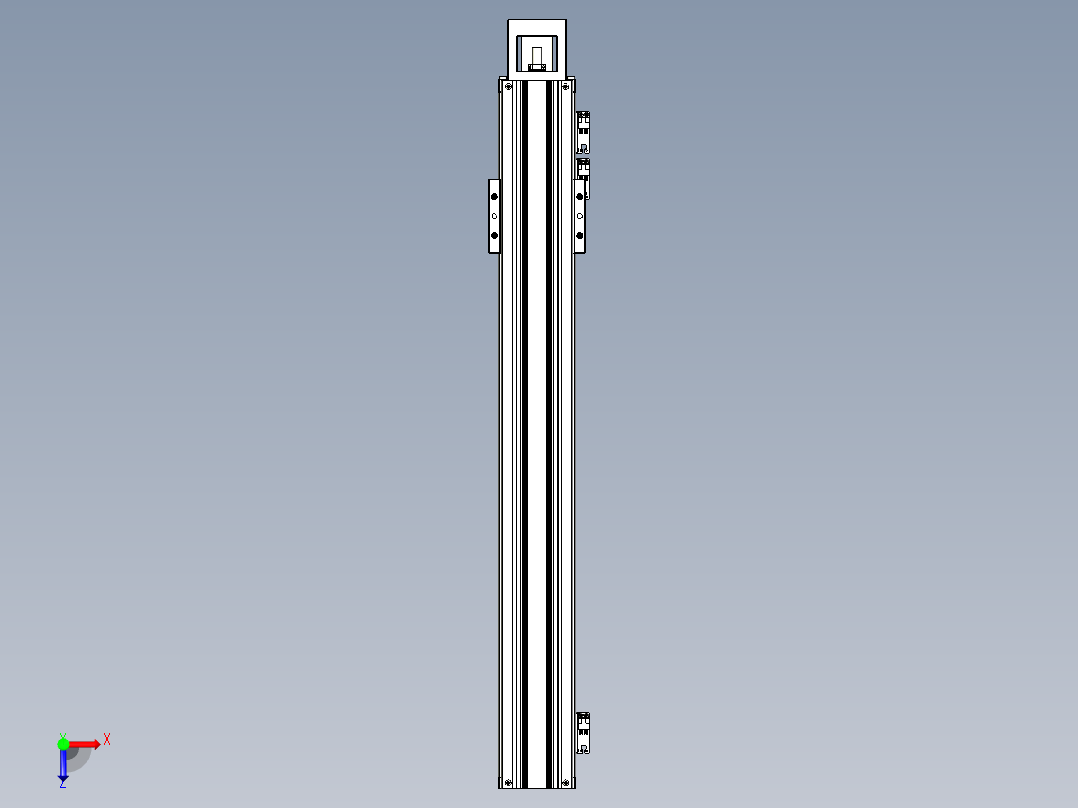 TPA-KNR-100E-2020C-L700A1-M-H40-N3线性模块铝制底座俯视图