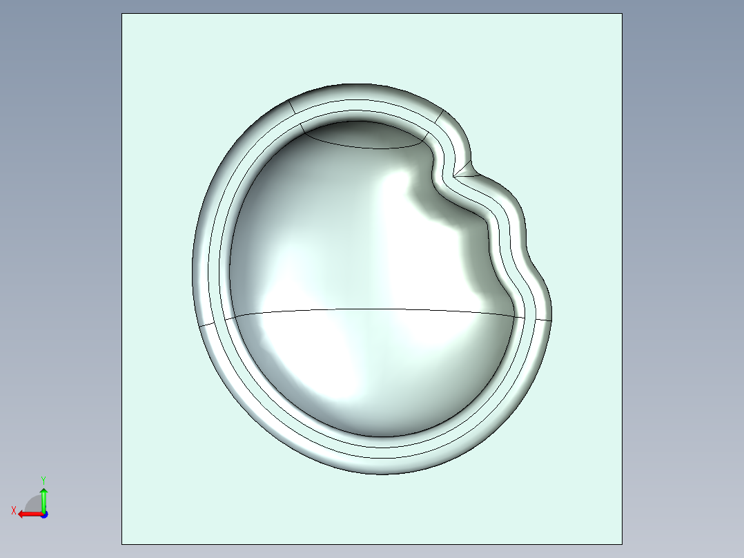 深度轮廓加工UG程序编程刀路-后视图
