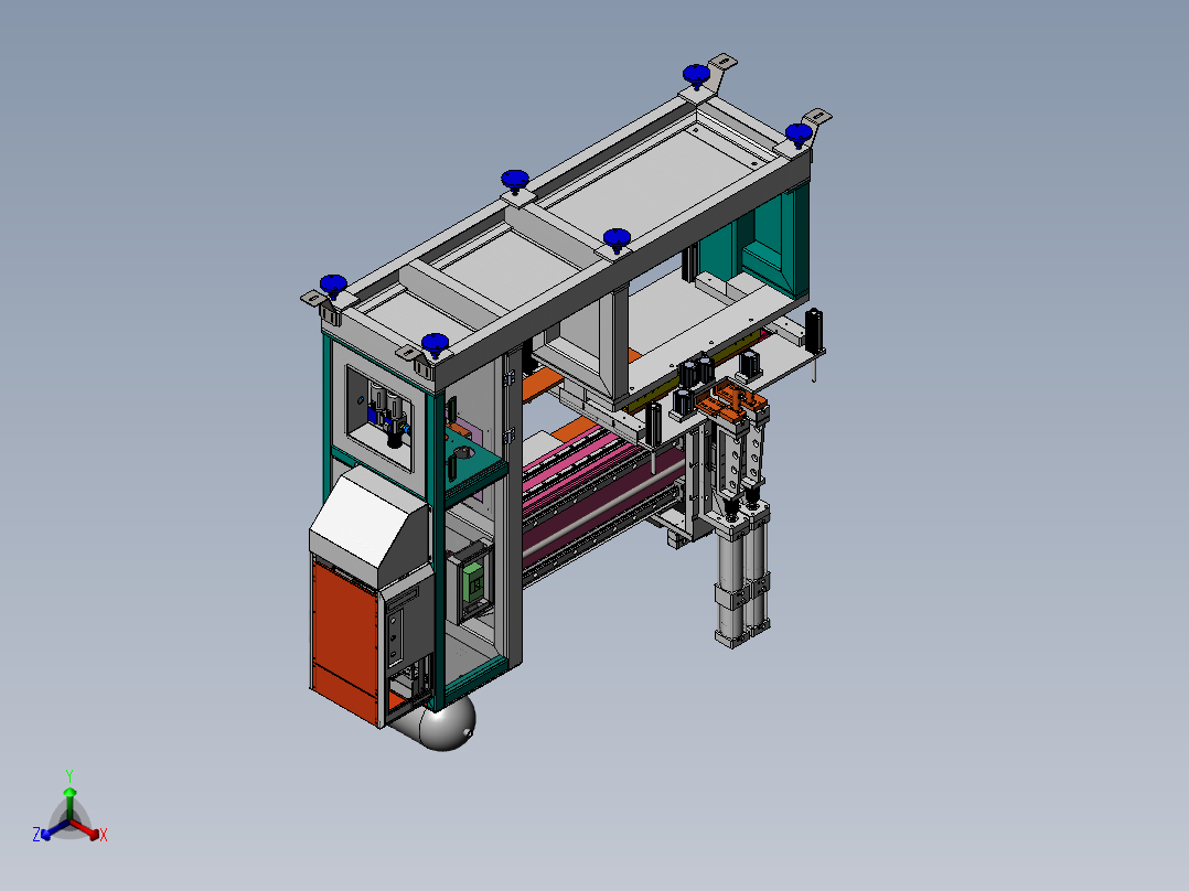 2023.02月-伺服可调双点电阻焊机sw19可编辑正等轴测图