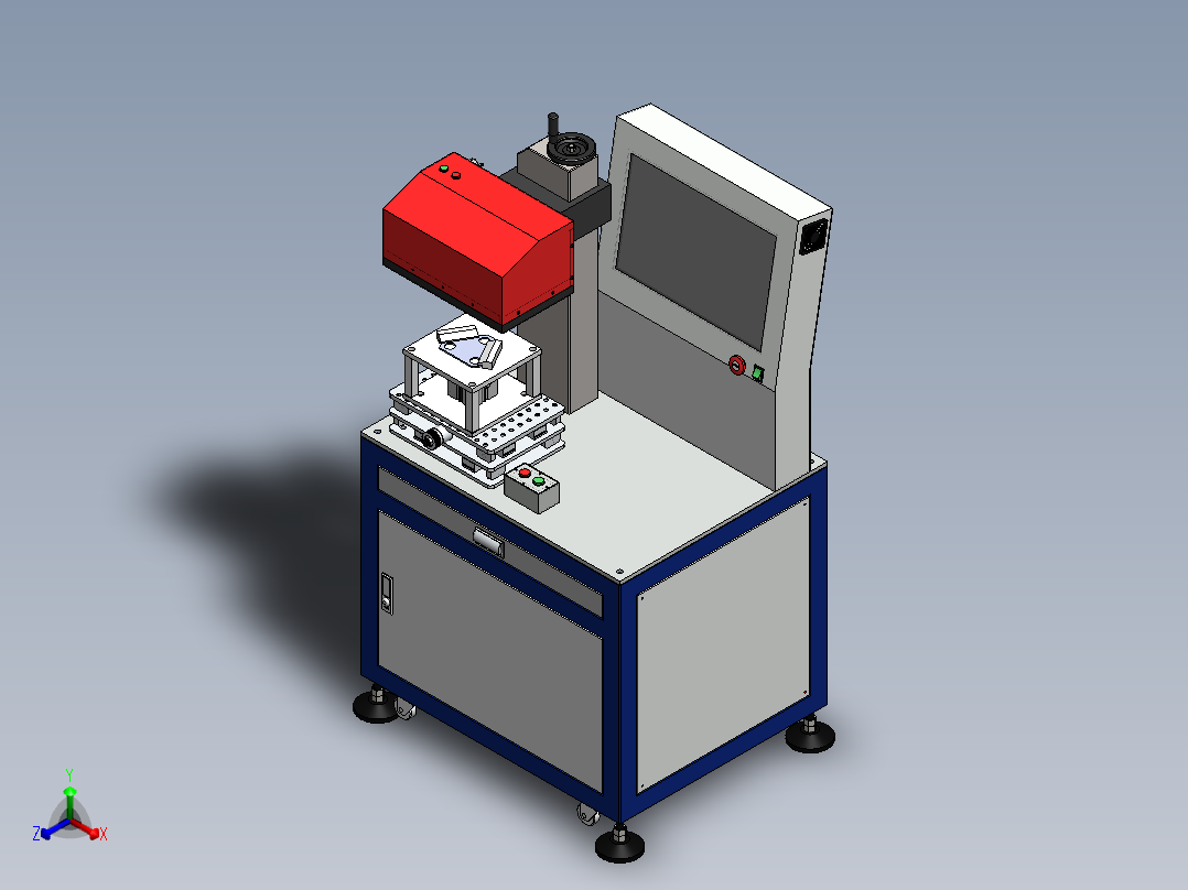 铭牌气动打标机sw16可编辑正等轴测图