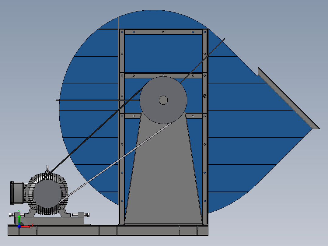 大鼓风机前视图