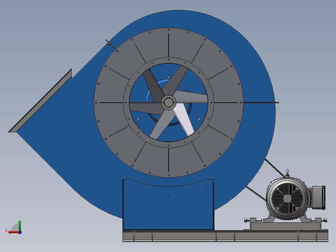 大鼓风机后视图