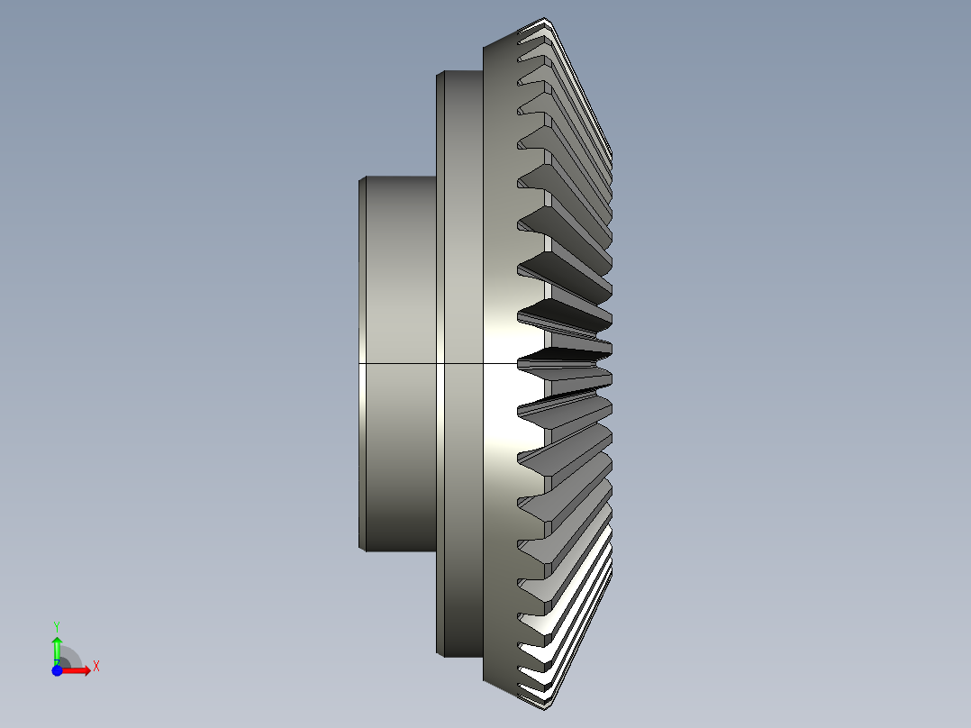 直锥齿轮前视图