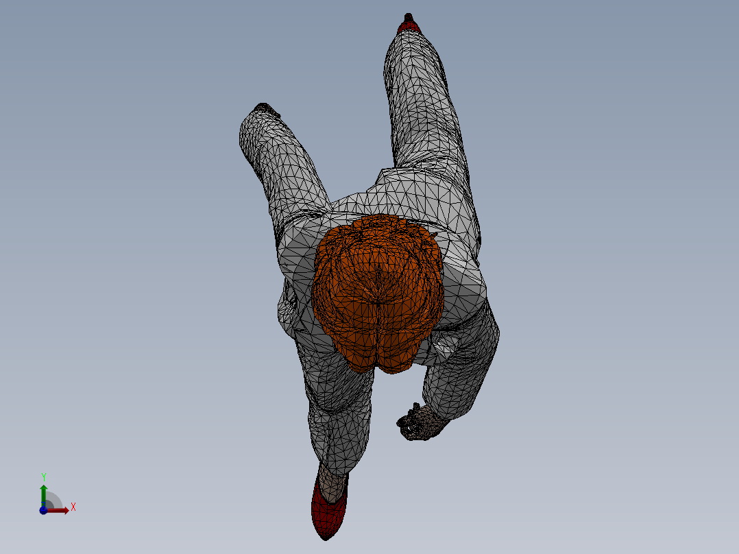 人体模型(128)前视图