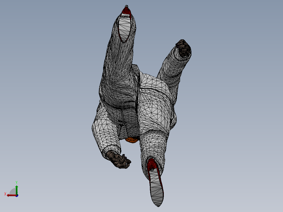 人体模型(128)后视图