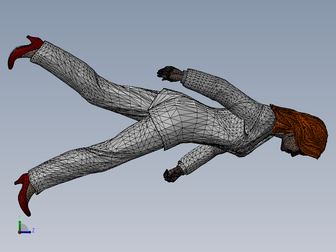 人体模型(128)左视图