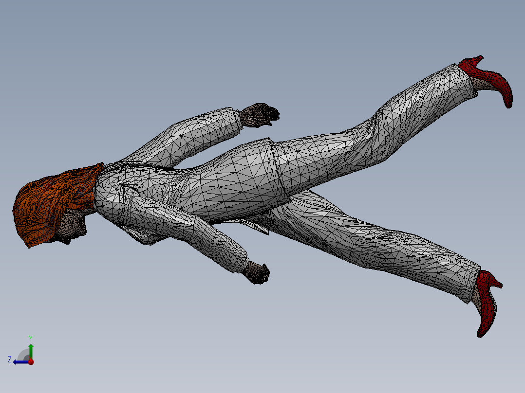 人体模型(128)右视图