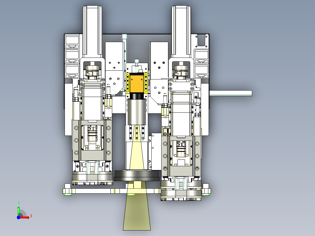 四轴吸头贴头前视图