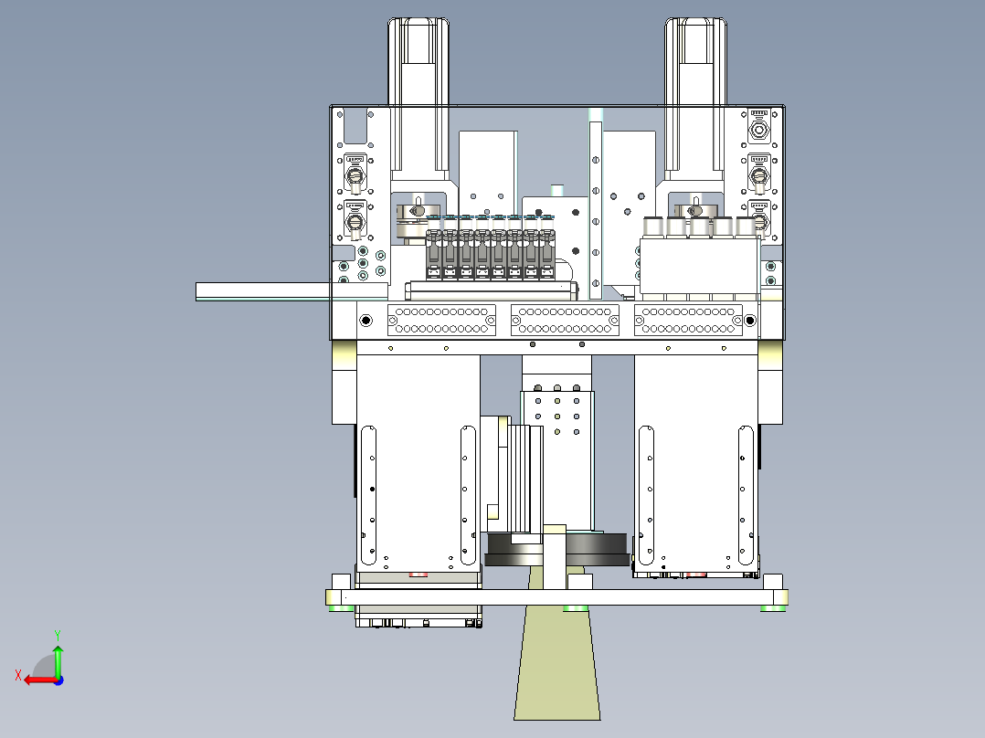 四轴吸头贴头后视图