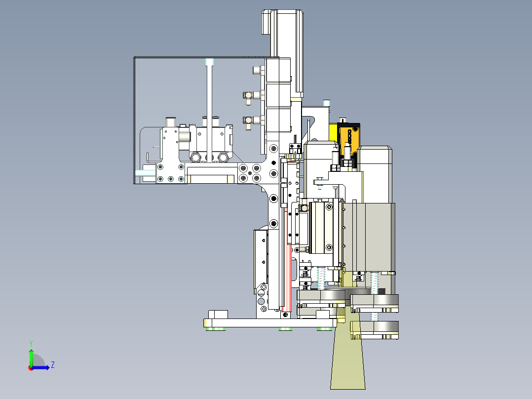 四轴吸头贴头左视图