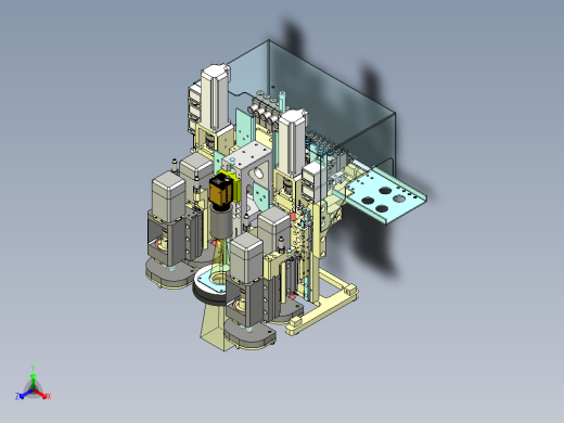 四轴吸头贴头正等轴测缩略图
