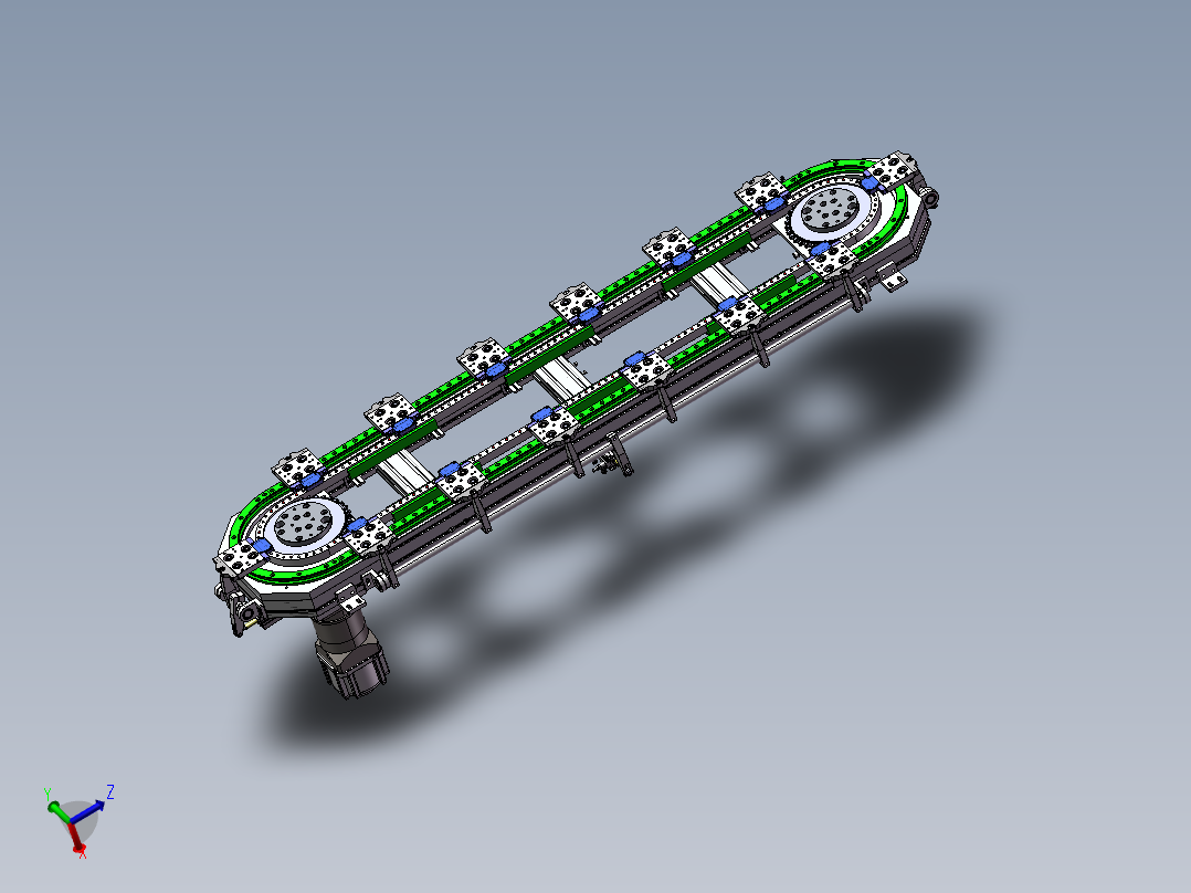 椭圆链条T23圆弧351中心距266.7工位数14
