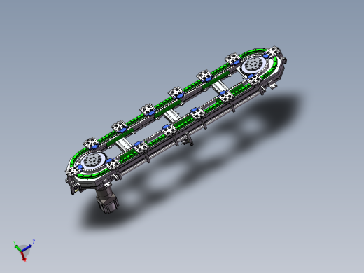 椭圆链条T23圆弧351中心距266.7工位数14