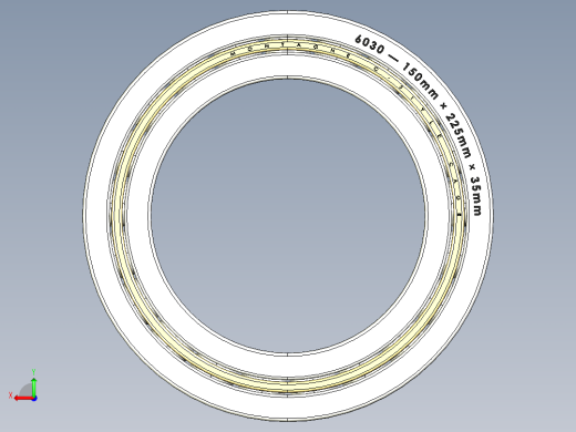 完整的公制6000，开放式轴承库SolidWorks和Step模型后视缩略图