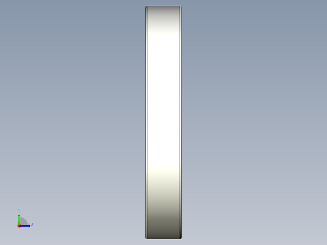 完整的公制6000，开放式轴承库SolidWorks和Step模型左视图