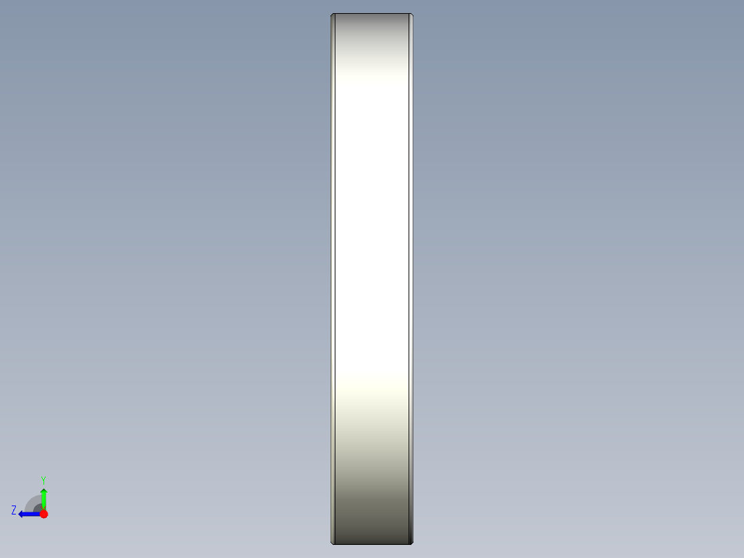 完整的公制6000，开放式轴承库SolidWorks和Step模型右视图